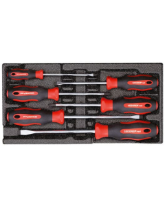 Gedore skrutrekkersett i skuminnlegg, 6 stk.