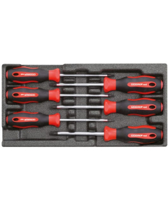 Gedore torxtrekkersett i skuminnlegg, 6 stk