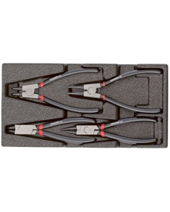 Gedore låseringtangsett i skuminnlegg, 4 stk