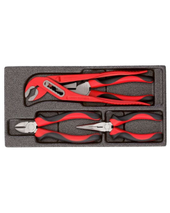 Gedore tangsett i skuminnlegg, 4 stk.