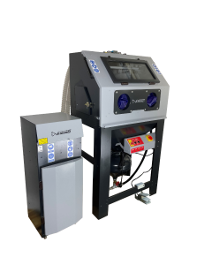 Sandblåsekabinett med trykklokke, 350 l.