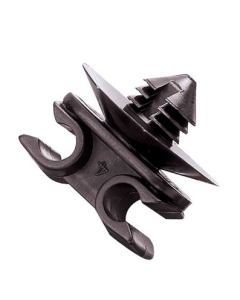 Dobbel klips for 3/16" bremserør, 5-pakk