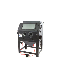 Sandblåsekabinett med avsug, 990 l. sort