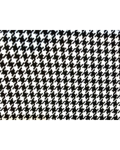 PORSCHE 911 PEPITA STOFF SVART HVIT 100 cm X 140 cm