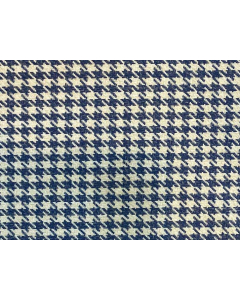 PORSCHE 911 PEPITA STOFF BLÅ HVIT 100 cm X 140 cm