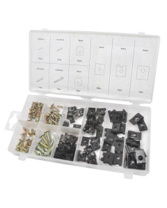 Karosseriskruer med klips, 170 deler