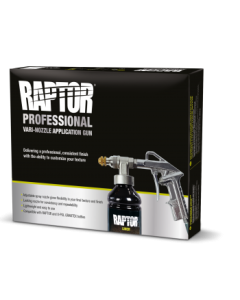 Raptor påføringspistol med justerbar dyse