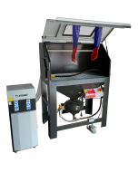 Sandblåsekabinett med trykklokke, 520 l.