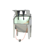 Sandblåsekabinett med avsug, 420 l.